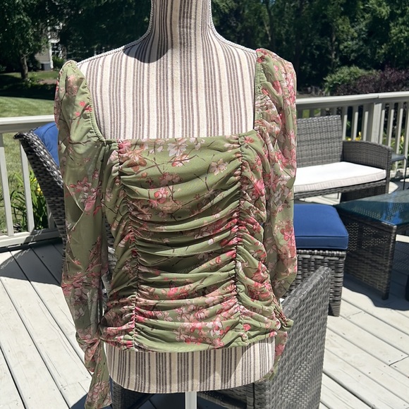 Anthropologie Tops - Anthropologie Maeve Tulle Blouse Size XL, worn once